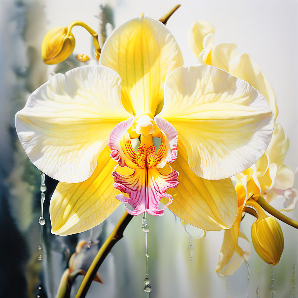 captured in watercolor an orchid flower showcases its pristine whiteness its delicate petals contr Discovering the Popular Flowers in Boca Raton from Viva Flowers