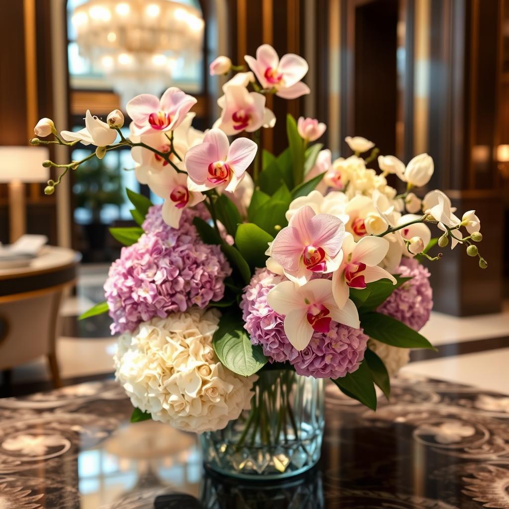 Hydrangea  and  Orchid Arrangements 