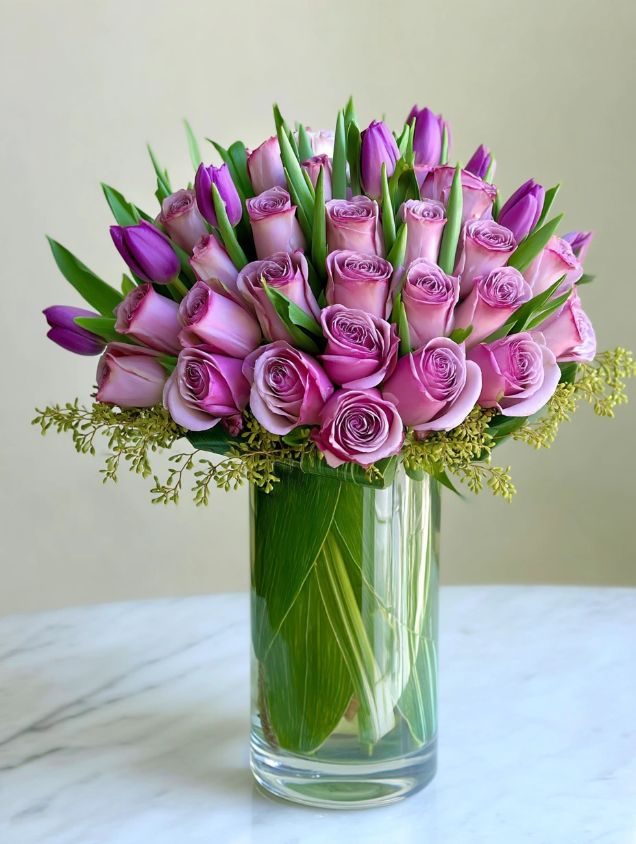 Tulips and Roses Arrangement