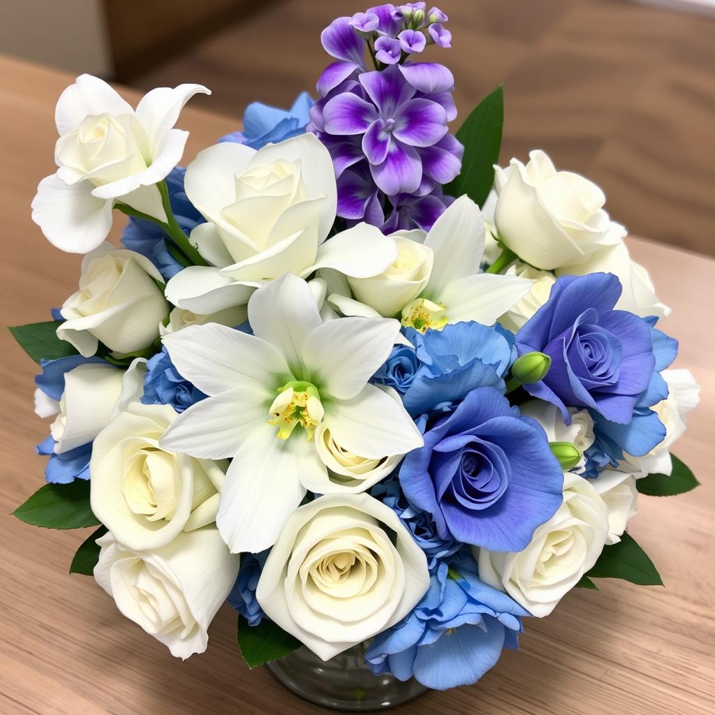 White and Blue Flowers4 Celebrate Yom Kippur with Symbolic Flowers: Roses, Orchids, and More