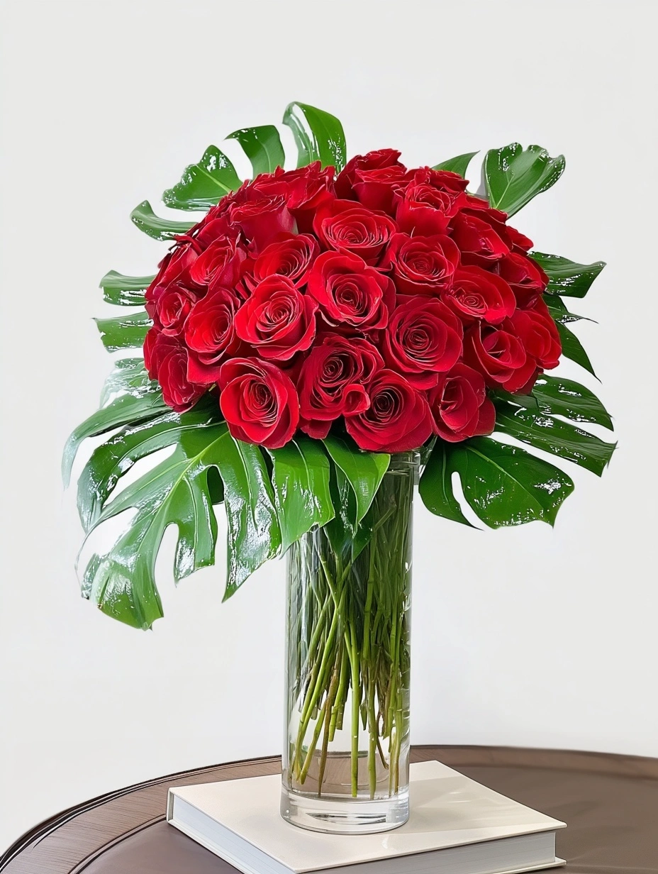 Elegant 25 Red Roses Flower Arrangement