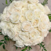 25 roses: white flower arrangement