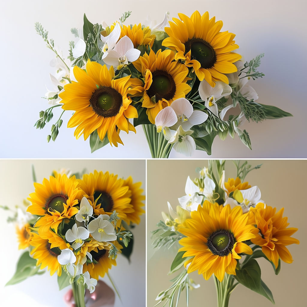 sunflowers-flower-arrangements-with-dendrobium