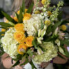 Louisa: yellow and white flower arrangement