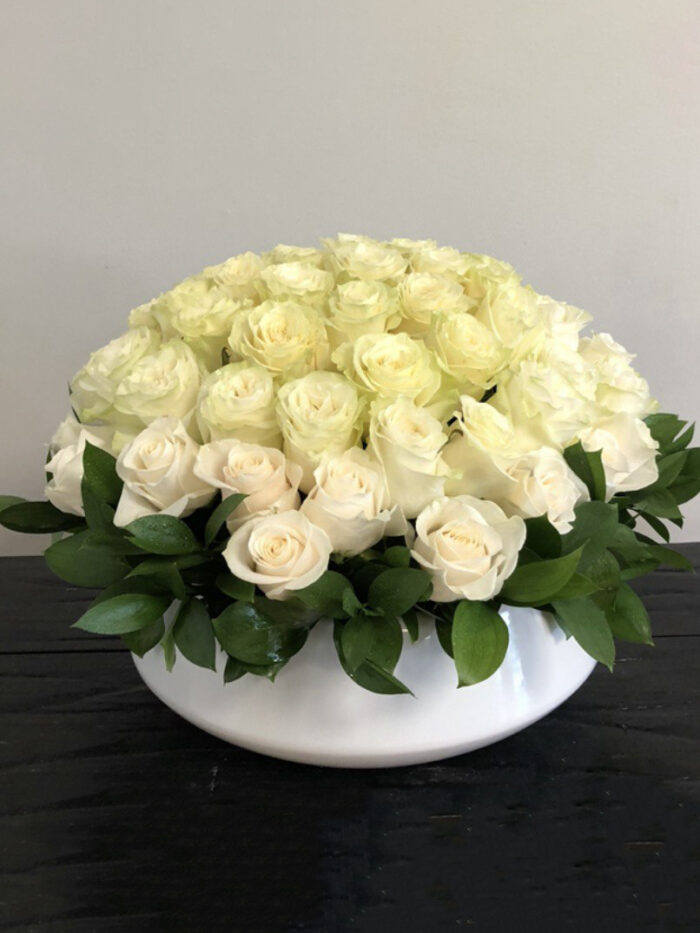 3dozens white roses