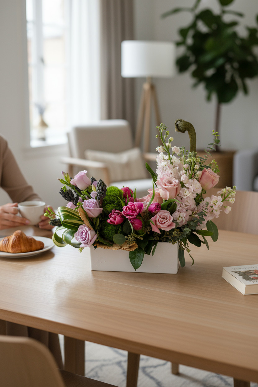 Assorted Roses: Centerpiece Arrangement