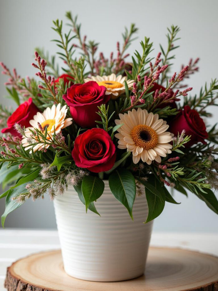 Holiday Flowers: bright arrangement