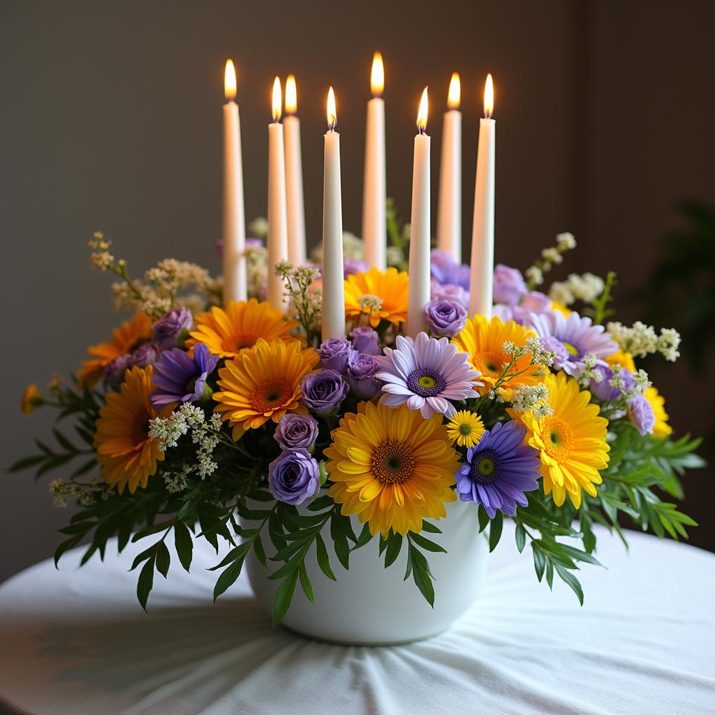 Celebrating Hanukkah with Vibrant Flower Arrangements from Viva Flowers