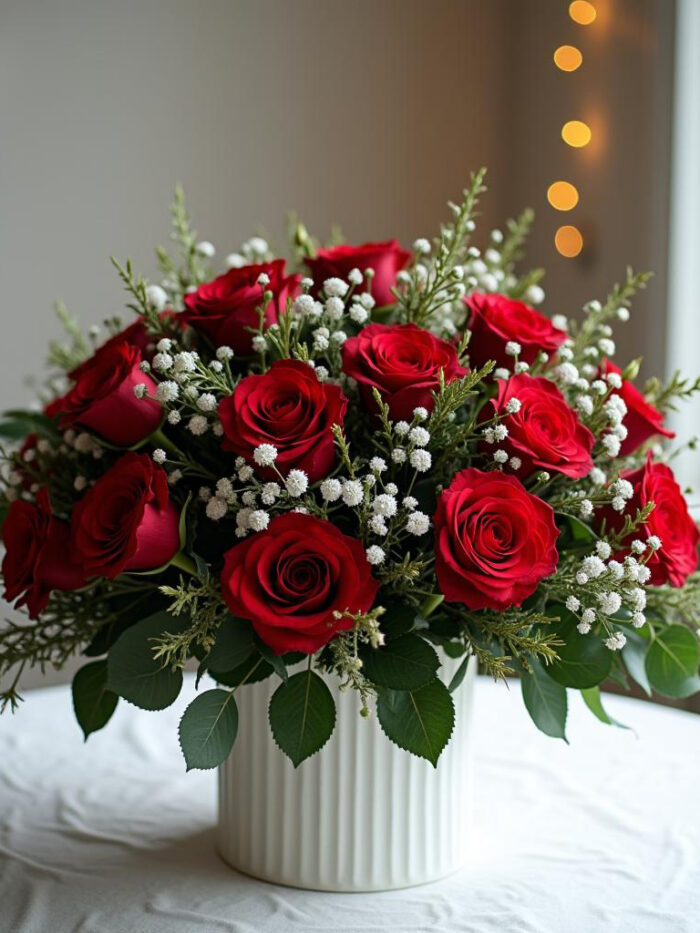 Yuletide flower arrangement