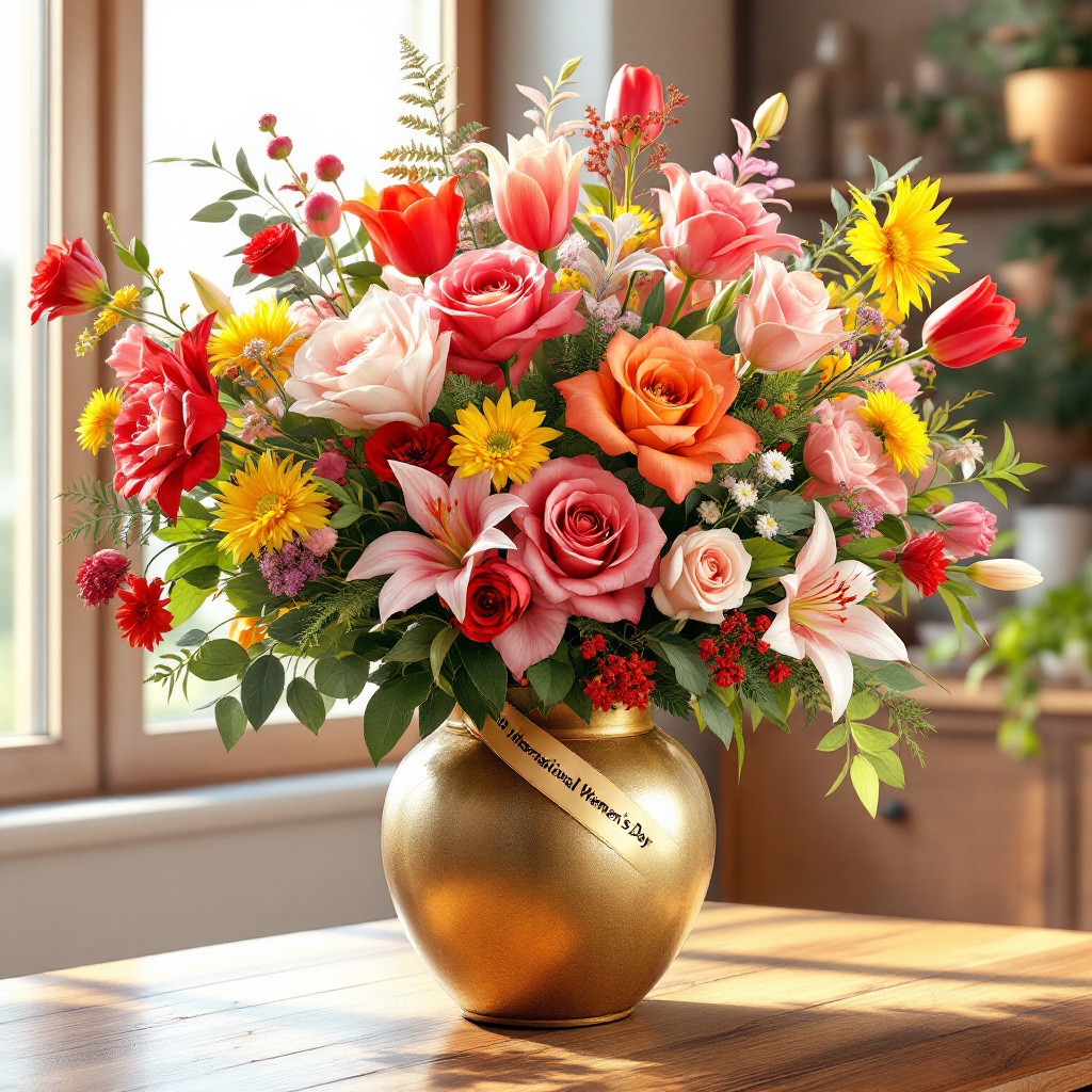 flower Arrangement for International Women's Day