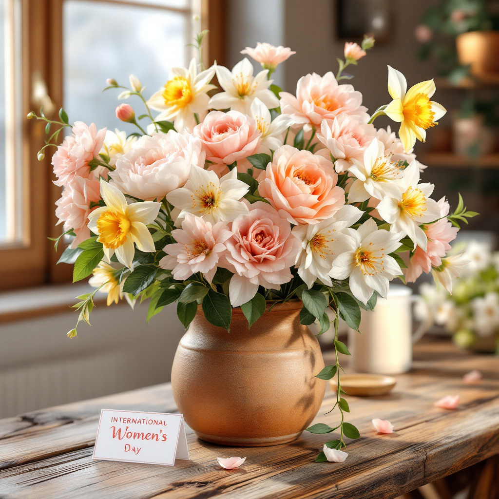 flower Arrangement for International Women's Day