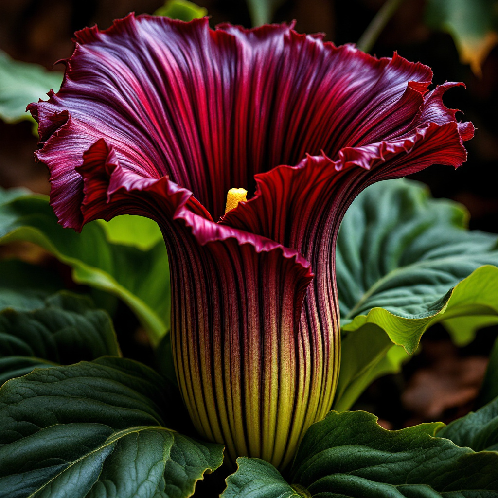 . Corpse Flower (Amorphophallus titanum):