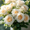 15 white roses bouquet( 125.00