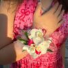 corsage with white orchids