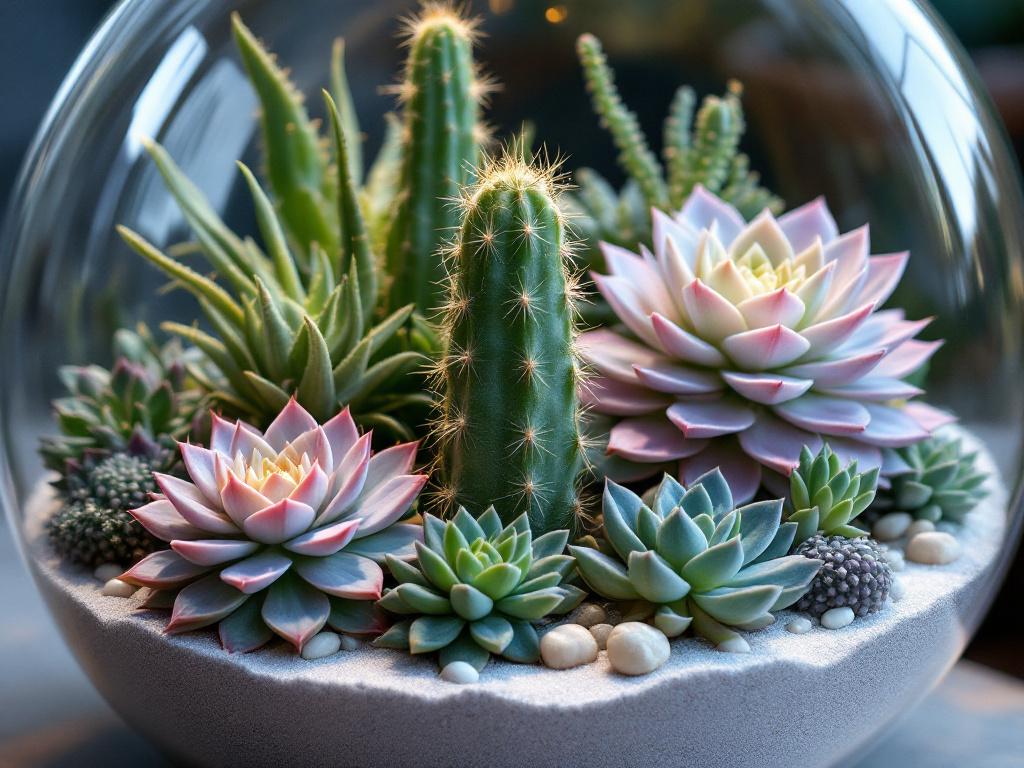 cacti and succulents arrangement in florist shop(1)