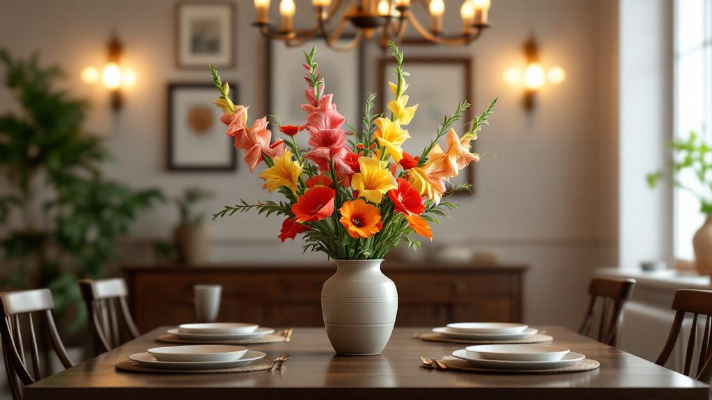Gladiolus and Poppy