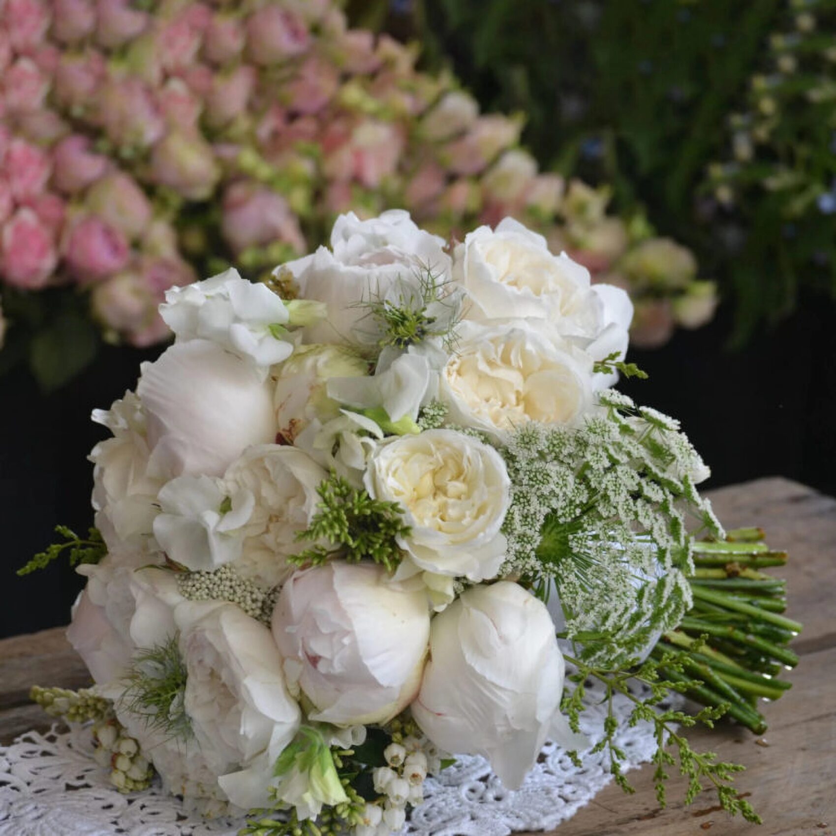 Delicate bridal bouquet