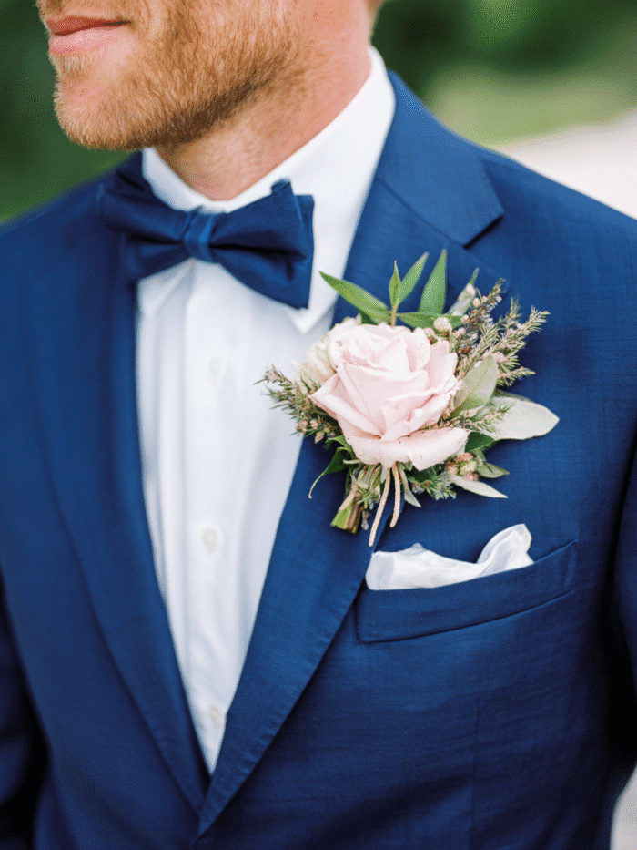 Single Pink Rose Man Boutonniere