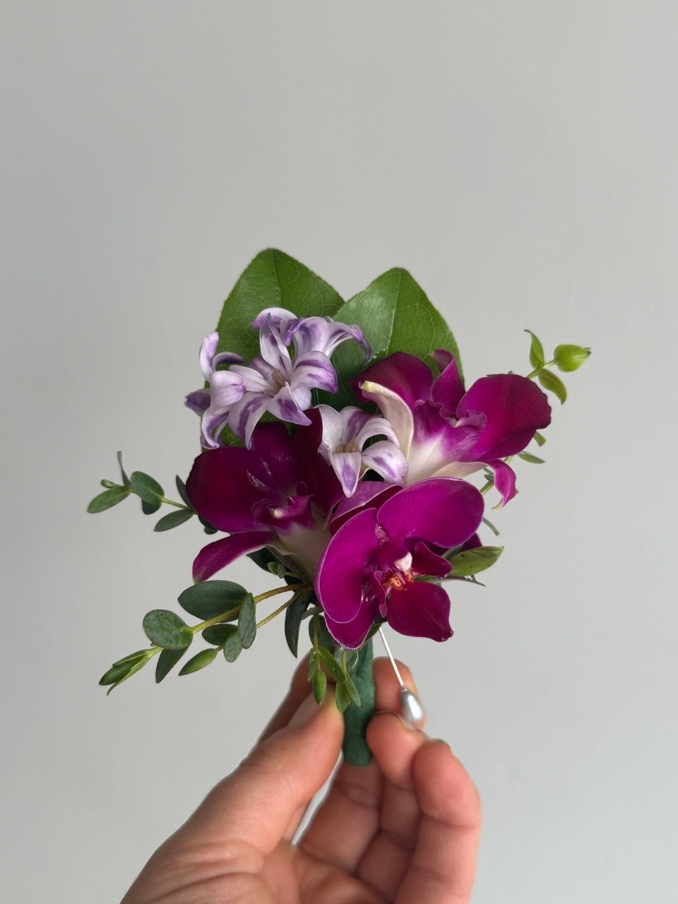 Purple Boutonniere
