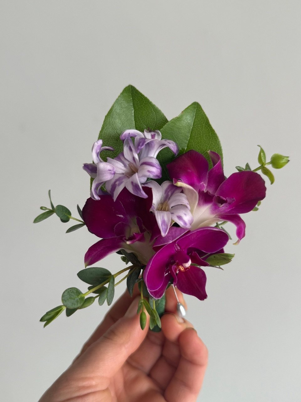 Purple Boutonniere