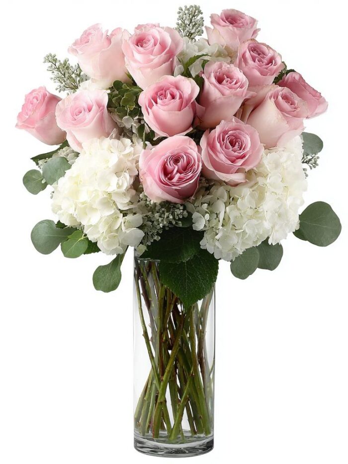 Soft Serenade: Pink Rose & Hydrangea