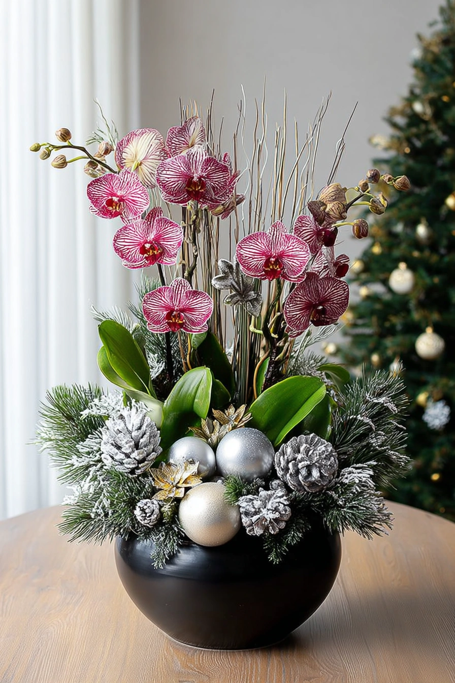 Winter Wonderland Orchid Arrangement