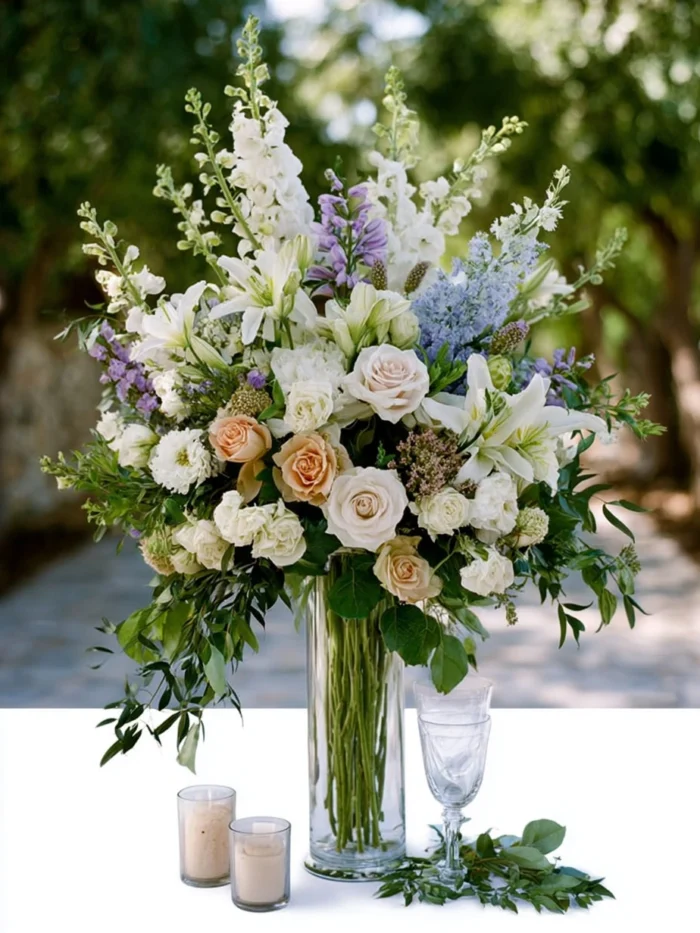 Lily & Delphinium Majesty