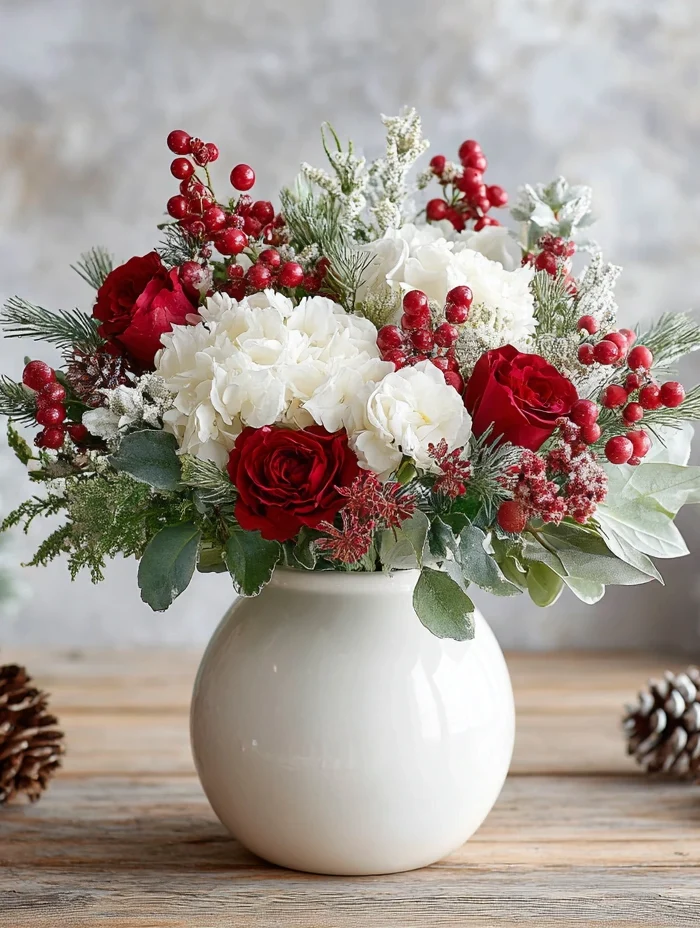 129 Red & White Frosty Charm