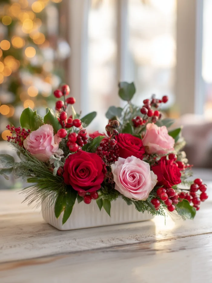 Blushing Holiday Charm Centerpiece