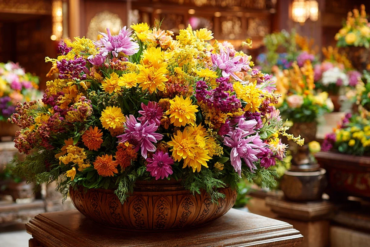 Flower aarangements new year celebration