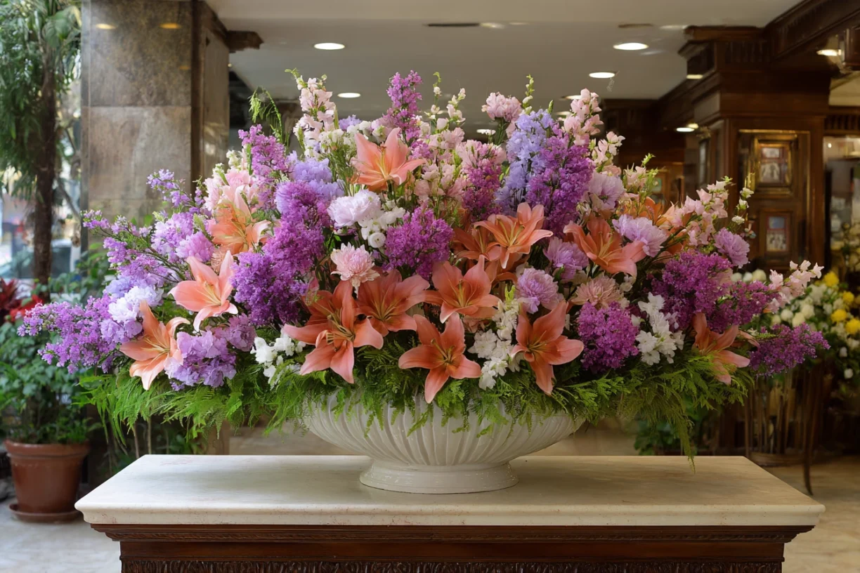 Flower aarangements new year celebration