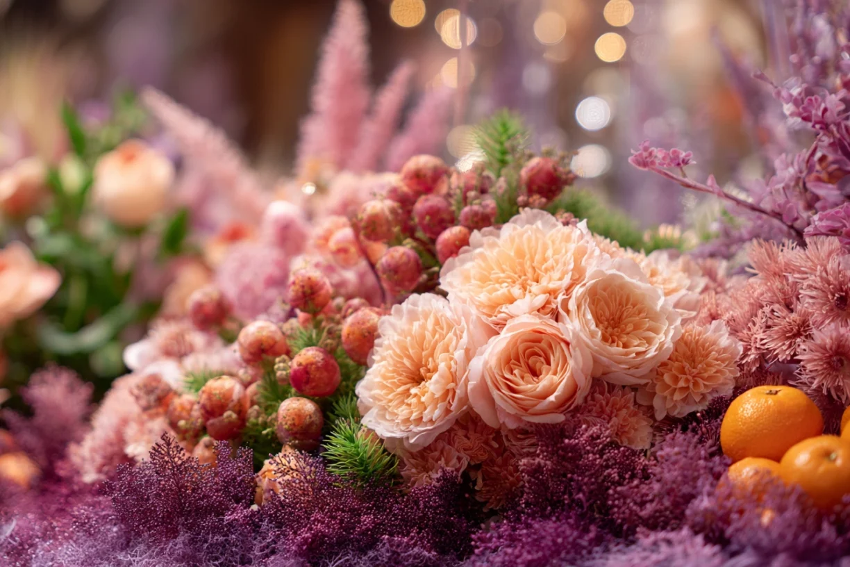 Flower aarangements new year celebration