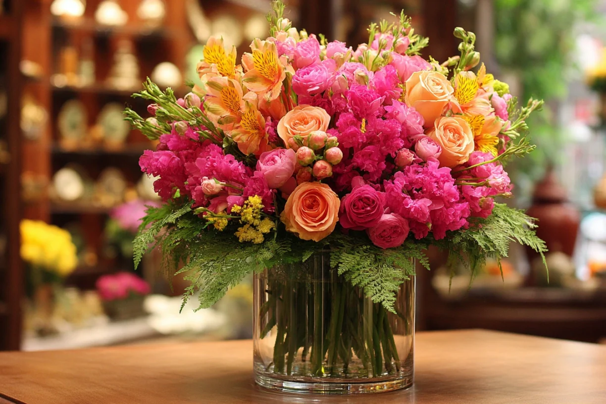 Flower aarangements new year celebration