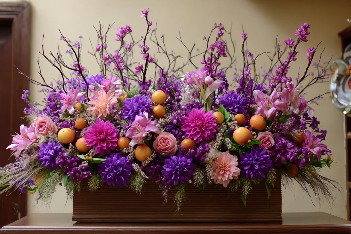 Flower aarangements new year celebration