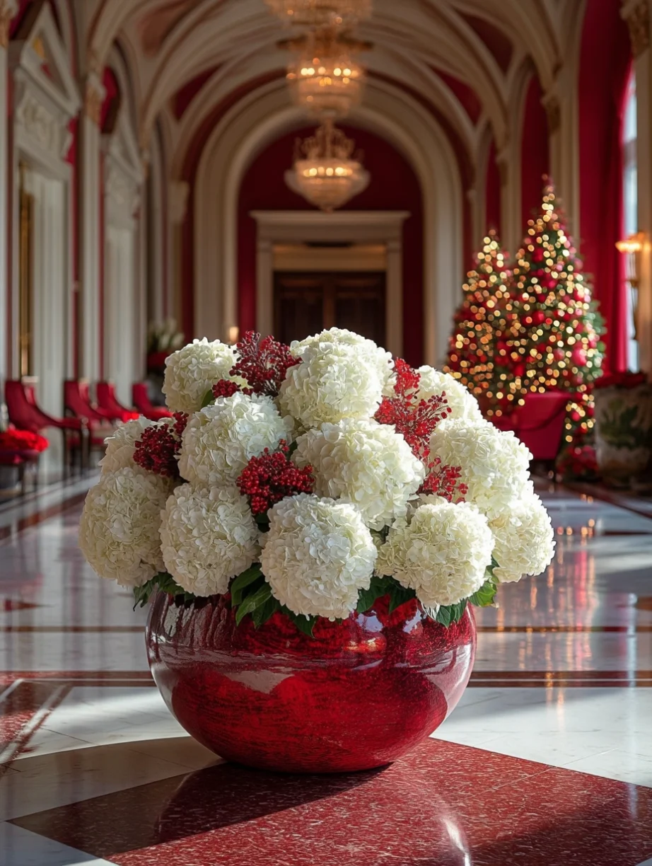 Grand Hall Holiday Hydrangea Sphere