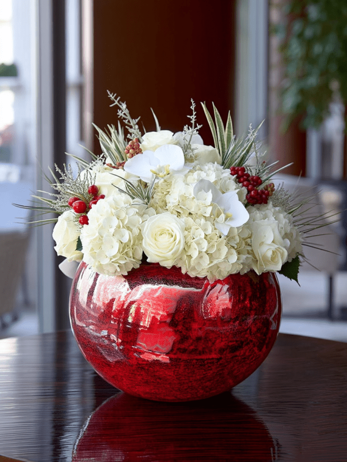 Boca Red & White Elegance Sphere