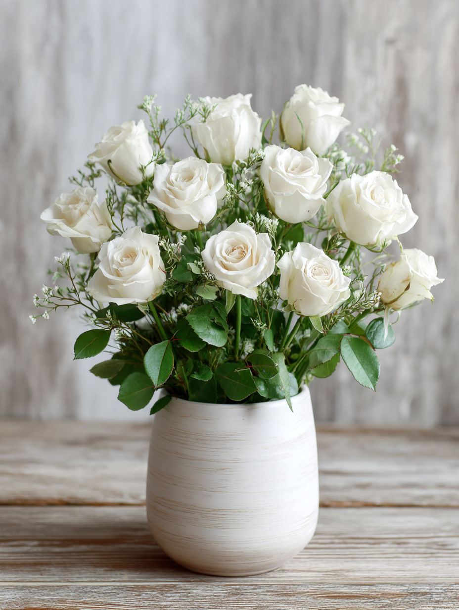White Roses: Premium One dozen