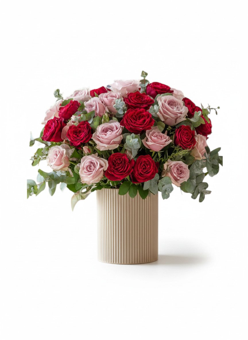 Grand Radiance Pink and Red Roses
