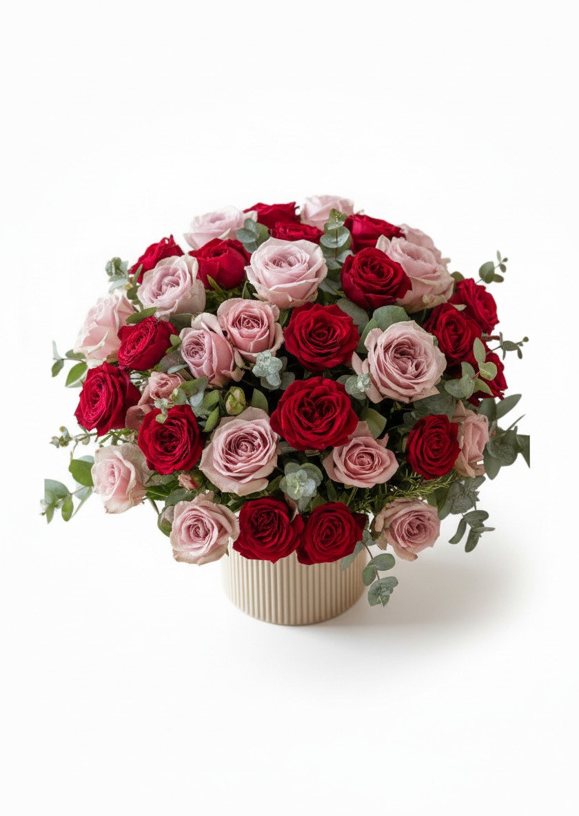 Grand Radiance Pink and Red Roses