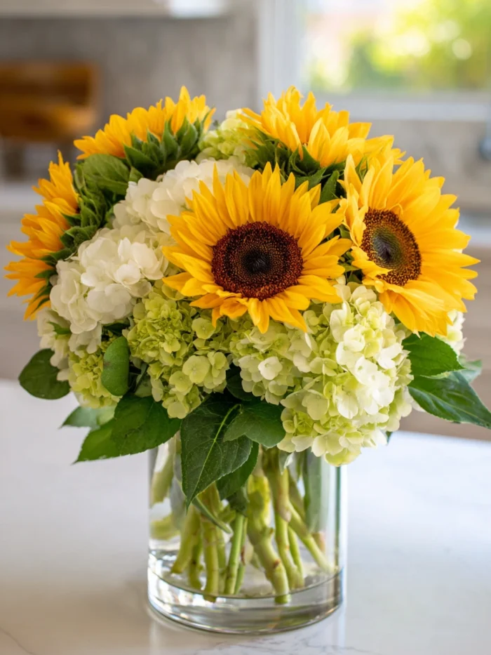 viva_sunflowers_and_hydrangeas_flower_arrangement