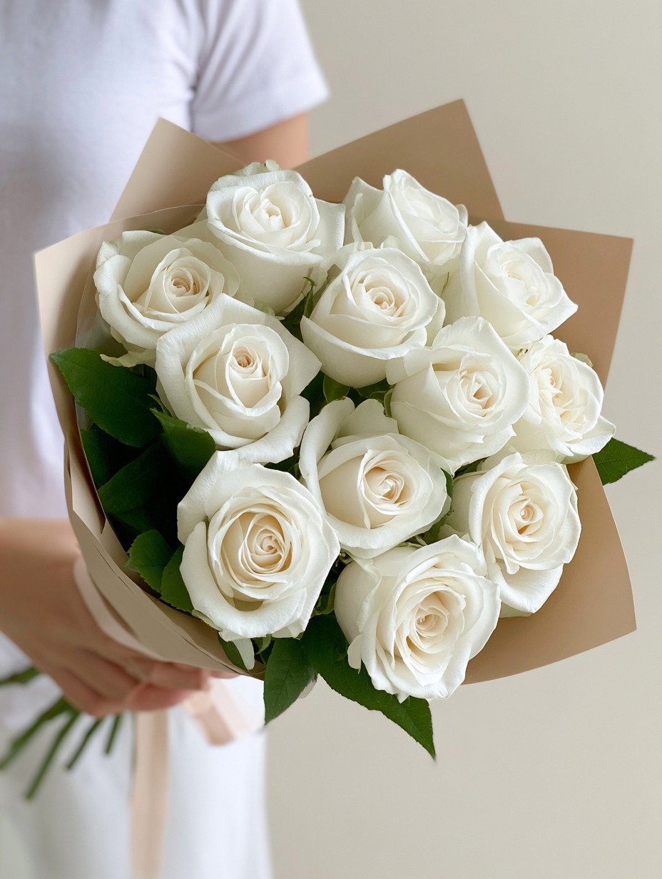 dozen white roses delray beach