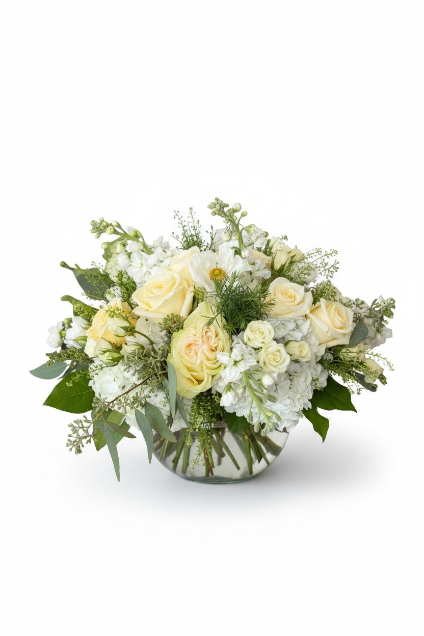 White & Ivory Garden Arrangement
